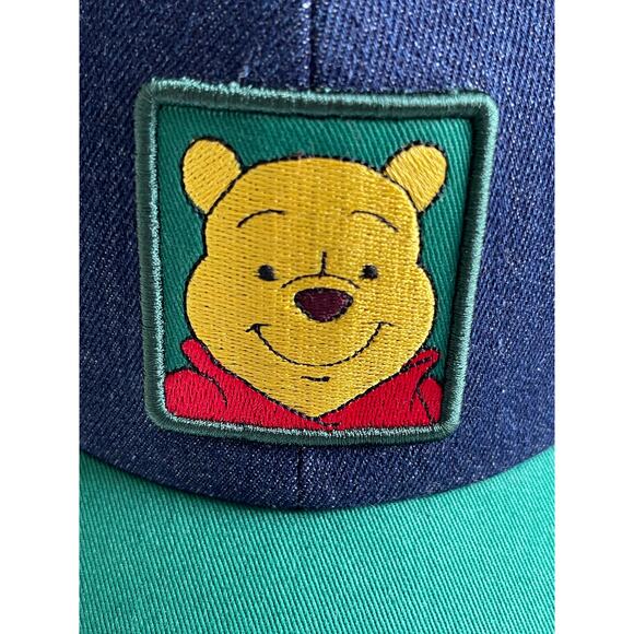 Disney Winnie The Pooh Blue Denim Baseball Cap Hat NEW Adult - Picture 1 of 9